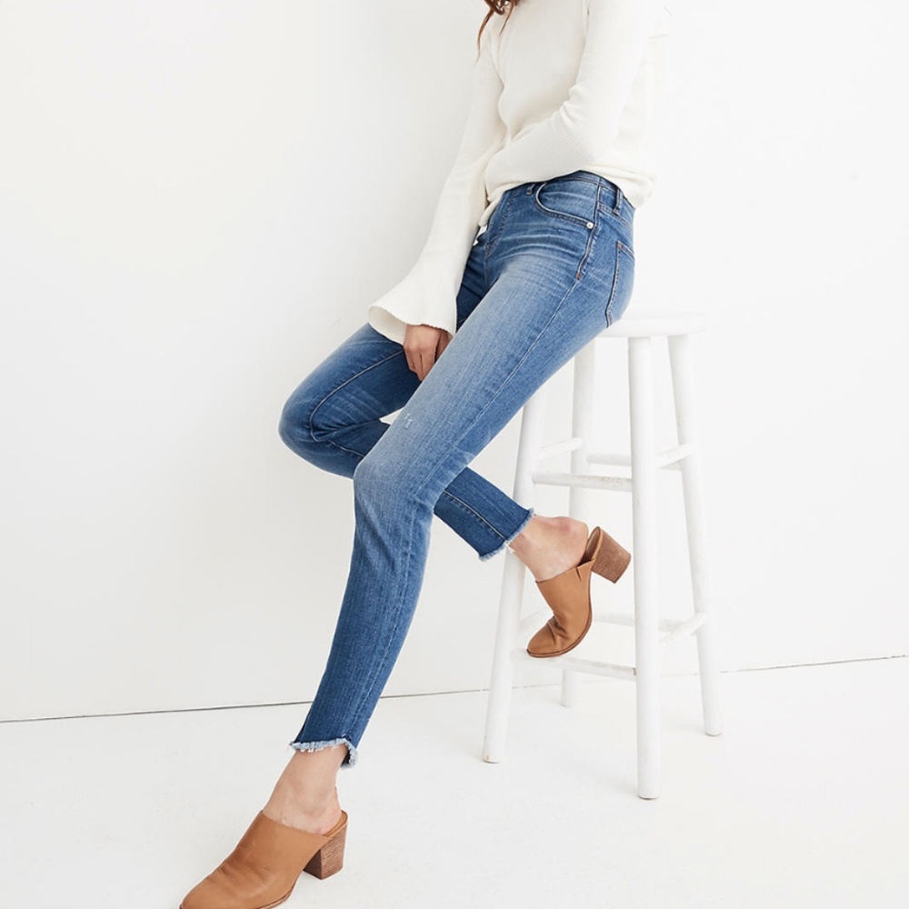 10" High-Rise Skinny Jeans: Tulip-Hem Edition
